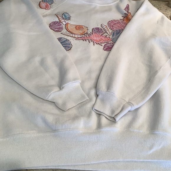 Catalina Island Vintage Hanes White Crewneck California Seashells Sz Medium - Picture 7 of 10